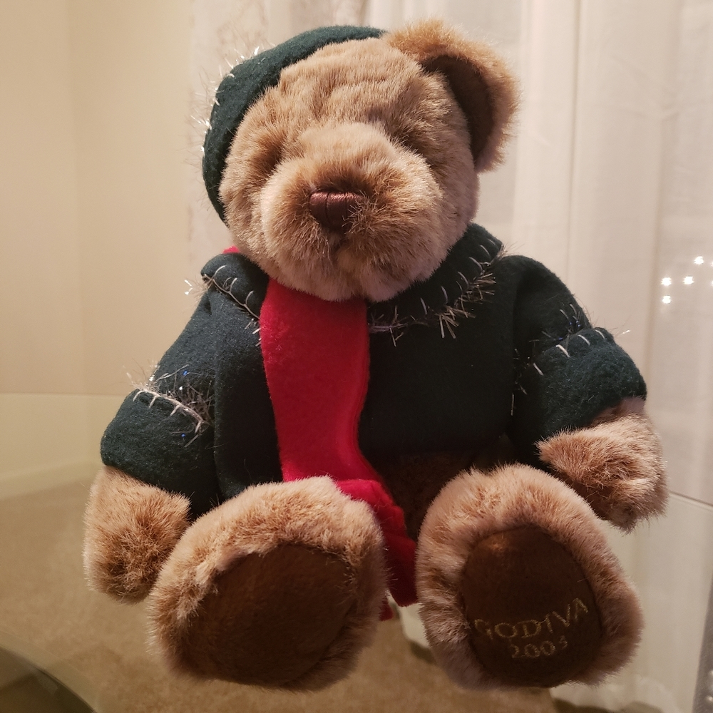 Godiva Chocolate Holiday Teddy Bear 2003 X-mas Plush